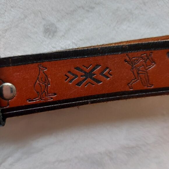 Australia Leather Belt Woth Australian Symbols - Picture 3 of 6